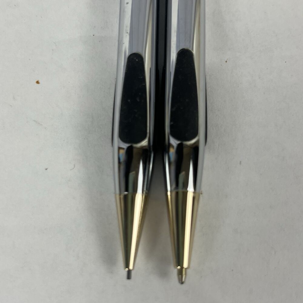 Vintage Pierre Cardin Chrome Gold Pen Pencil Set Boxed Bonus PDA Stylus PC Gift - Picture 13 of 16